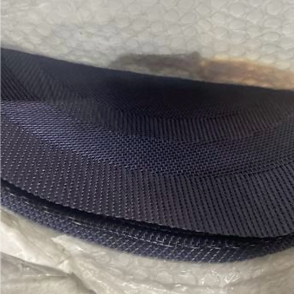 Design Imports Silver Doubleframe Kitchen Placemats Set of 6 ROUND STONEWASHBLUE - Picture 3 of 4